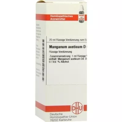 MANGANUM ACETICUM D 6 Fortynning, 20 ml