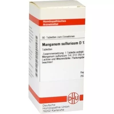 MANGANUM SULFURICUM D 12 tabletter, 80 stk