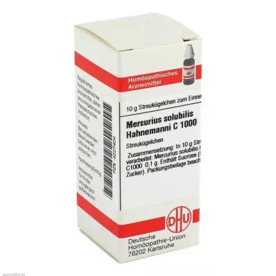 MERCURIUS SOLUBILIS Hahnemanni C 1000 globuler, 10 g