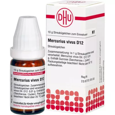 MERCURIUS VIVUS D 12 globuler, 10 g