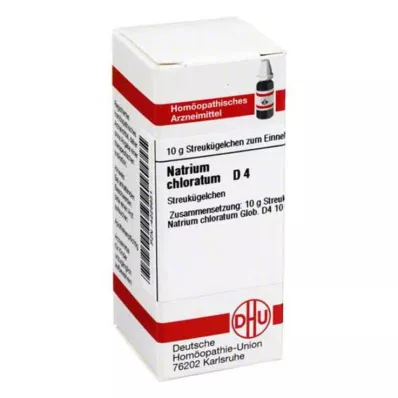 NATRIUM CHLORATUM D 4 kuler, 10 g NATRIUM CHLORATUM D 4 kuler, 10 g