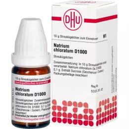 NATRIUM CHLORATUM D 1000 globuler, 10 g