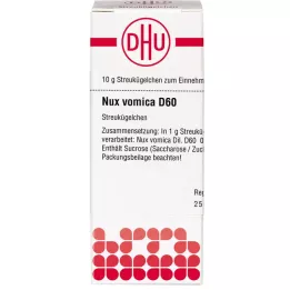 NUX VOMICA D 60 globuler, 10 g