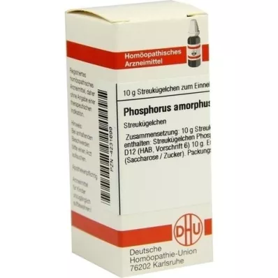 PHOSPHORUS AMORPHUS D 12 globuler, 10 g