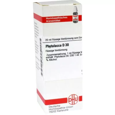 PHYTOLACCA D 30 Fortynning, 20 ml PHYTOLACCA D 30 Fortynning, 20 ml