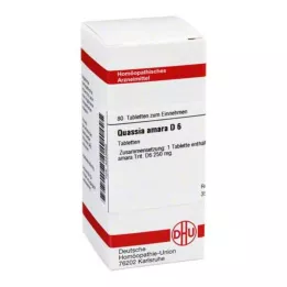 QUASSIA D 6 tabletter, 80 stk