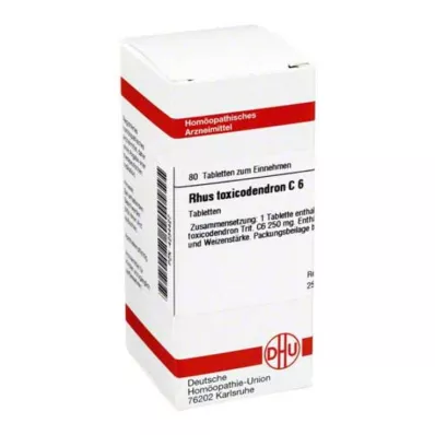 RHUS TOXICODENDRON C 6 tabletter, 80 stk RHUS TOXICODENDRON C 6 tabletter, 80 stk