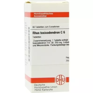 RHUS TOXICODENDRON C 6 tabletter, 80 stk