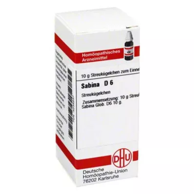 SABINA D 6 globuli, 10 g SABINA D 6 globuli, 10 g