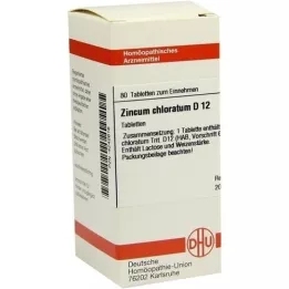 ZINCUM CHLORATUM D 12 tabletter, 80 stk