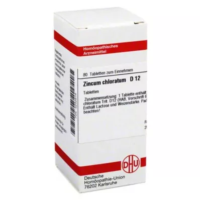 ZINCUM CHLORATUM D 12 tabletter, 80 stk ZINCUM CHLORATUM D 12 tabletter, 80 stk