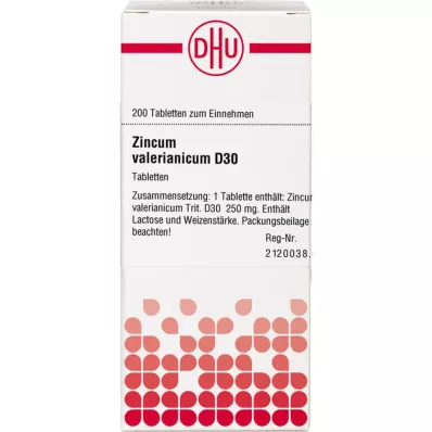 ZINCUM VALERIANICUM D 30 tabletter, 200 stk