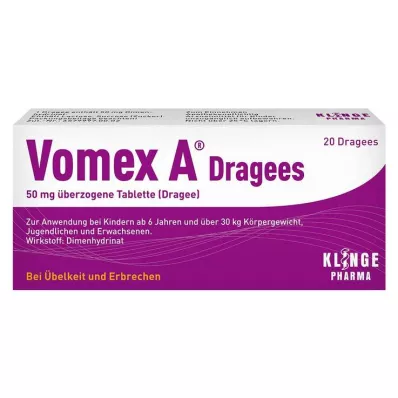 VOMEX A Smeltetabletter 50 mg, 20 stk VOMEX A Smeltetabletter 50 mg, 20 stk