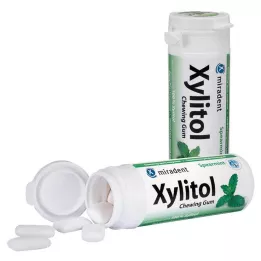 MIRADENT Xylitol tyggegummi Spearmint, 30 stk