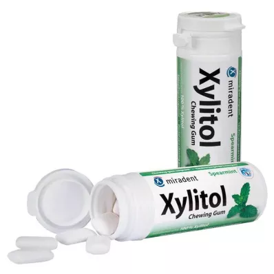 MIRADENT Xylitol tyggegummi Spearmint, 30 stk
