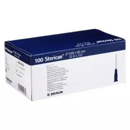STERICAN Nåler 23 Gx3 1/5 0,6x80 mm, 100 stk