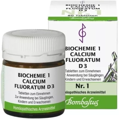 BIOCHEMIE 1 Calcium fluoratum D 3 tabletter, 80 stk