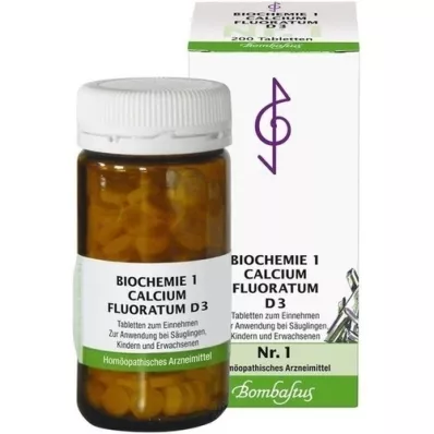 BIOCHEMIE 1 Calcium fluoratum D 3 tabletter, 200 stk