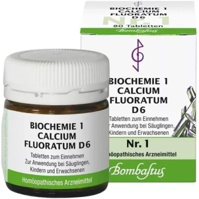 BIOCHEMIE 1 Calcium fluoratum D 6 tabletter, 80 stk