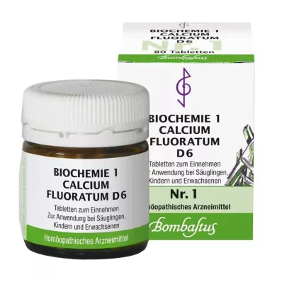 BIOCHEMIE 1 Calcium fluoratum D 6 tabletter, 80 stk BIOCHEMIE 1 Calcium fluoratum D 6 tabletter, 80 stk