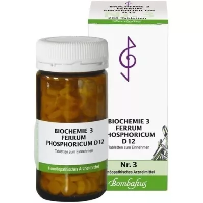 BIOCHEMIE 3 Ferrum phosphoricum D 12 tabletter, 200 stk