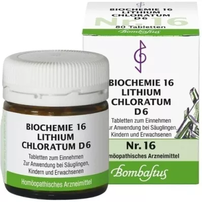 BIOCHEMIE 16 Litium chloratum D 6 tabletter, 80 stk
