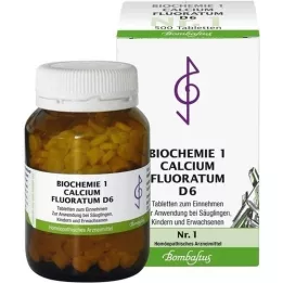 BIOCHEMIE 1 Calcium fluoratum D 6 tabletter, 500 stk