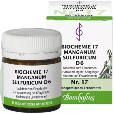BIOCHEMIE 17 Manganum sulphuricum D 6 tabletter, 80 stk