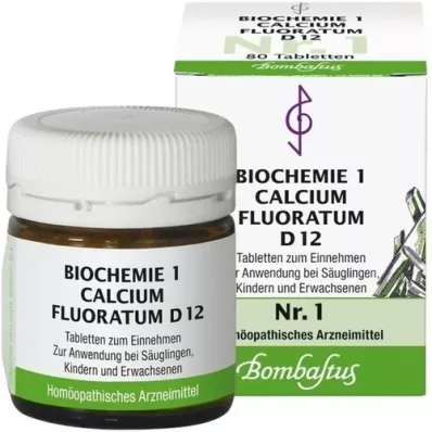 BIOCHEMIE 1 Calcium fluoratum D 12 tabletter, 80 stk