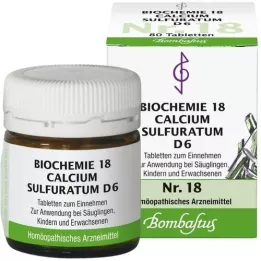 BIOCHEMIE 18 Calcium sulphuratum D 6 tabletter, 80 stk