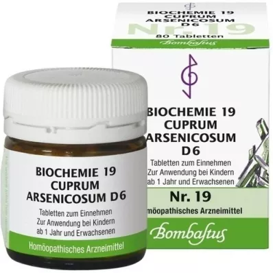 BIOCHEMIE 19 Cuprum arsenicosum D 6 tabletter, 80 stk
