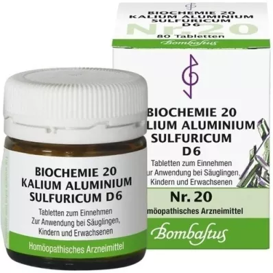 BIOCHEMIE 20 Kalium aluminium sulfuricum D 6 tbl, 80 stk