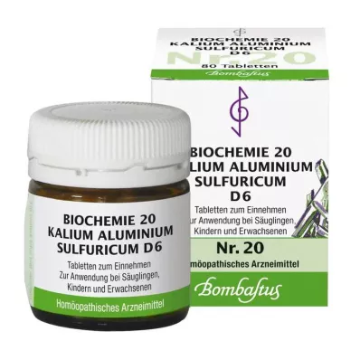 BIOCHEMIE 20 Kalium aluminium sulfuricum D 6 tbl, 80 stk