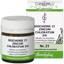 BIOCHEMIE 21 Zincum chloratum D 6 tabletter, 80 stk