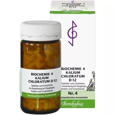BIOCHEMIE 4 Kalium chloratum D 12 tabletter, 200 stk