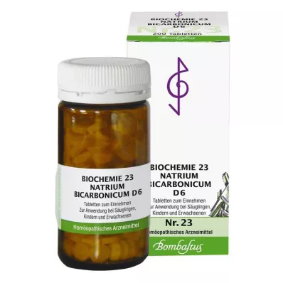 BIOCHEMIE 23 Natrium bicarbonicum D 6 tabletter, 200 stk BIOCHEMIE 23 Natrium bicarbonicum D 6 tabletter, 200 stk