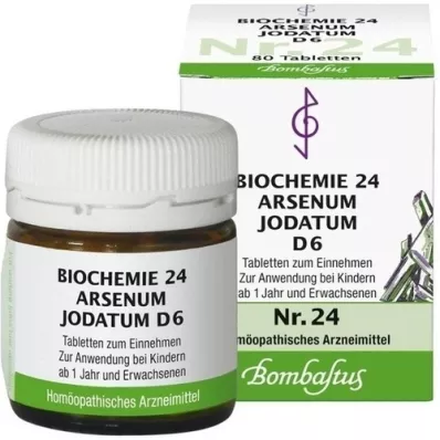 BIOCHEMIE 24 Arsenum jodatum D 6 tabletter, 80 stk