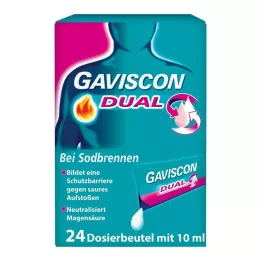 GAVISCON Dual 500 mg/213 mg/325 mg Suspens.i pose, 24X10 ml
