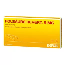 FOLSÄURE HEVERT 5 mg ampuller, 10 stk