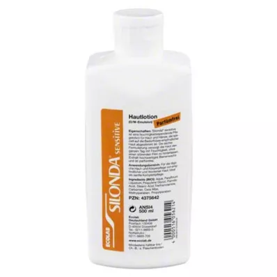 SILONDA Dispenserflaske med lotion for sensitiv hudpleie, 500 ml