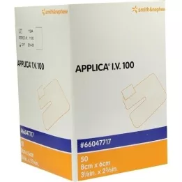APPLICA I.V.100 kanyleplaster med absorberende pute, 50 stk