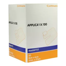 APPLICA I.V.100 kanyleplaster med absorberende pute, 50 stk
