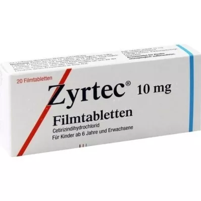 ZYRTEC Filmdrasjerte tabletter, 20 stk