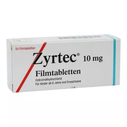 ZYRTEC Filmdrasjerte tabletter, 50 stk