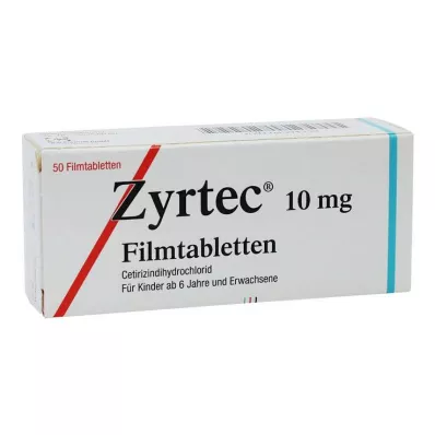 ZYRTEC Filmdrasjerte tabletter, 50 stk