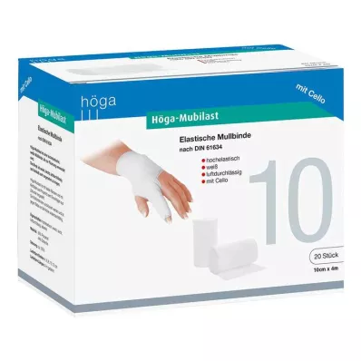 HÖGA-MUBILAST Fikseringsbandasje 10 cmx4 m. cellofan, 1 stk