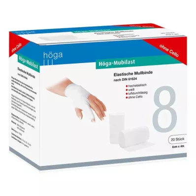 HÖGA-MUBILAST Fikseringsbandasje 8 cmx4 m uten cellofan, 20 stk HÖGA-MUBILAST Fikseringsbandasje 8 cmx4 m uten cellofan, 20 stk