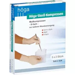 HÖGA-KOMPRESSEN 5x5 cm sterilt 8x, 5X2 St