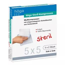 HÖGA-KOMPRESSEN 5x5 cm sterilt 8x, 5X2 St