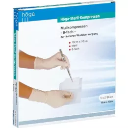 HÖGA-KOMPRESSEN 10x10 cm steril 8x, 5X2 stk